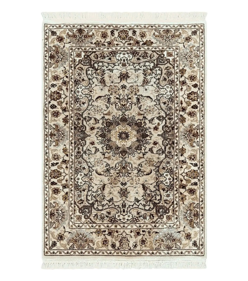 Sino Persian Rug 2.5 x 4, Hand Knotted Oriental Carpet, Small Persian Rug, Floral Medallion, Wool, Vintage by Jewel Rugs