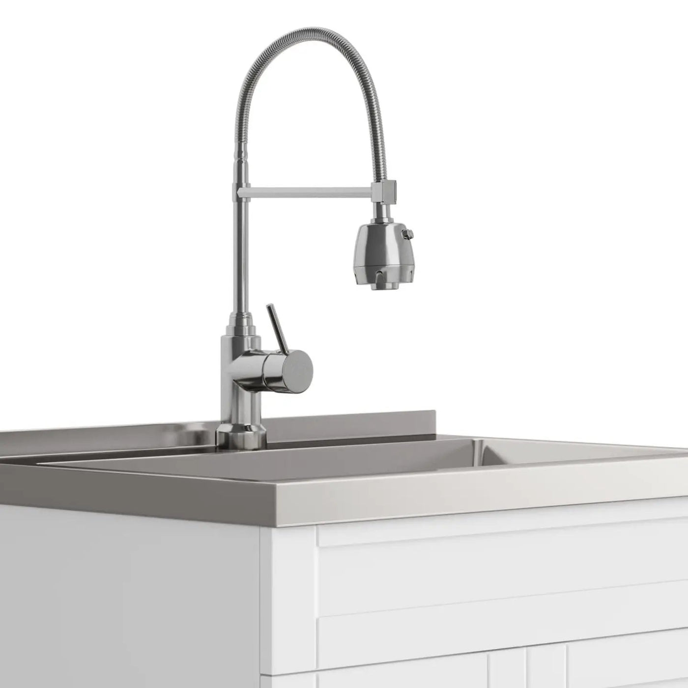 Hennessy - Deluxe Laundry Cabinet With Faucet And Stainless Steel Sink by HouseOfZazla