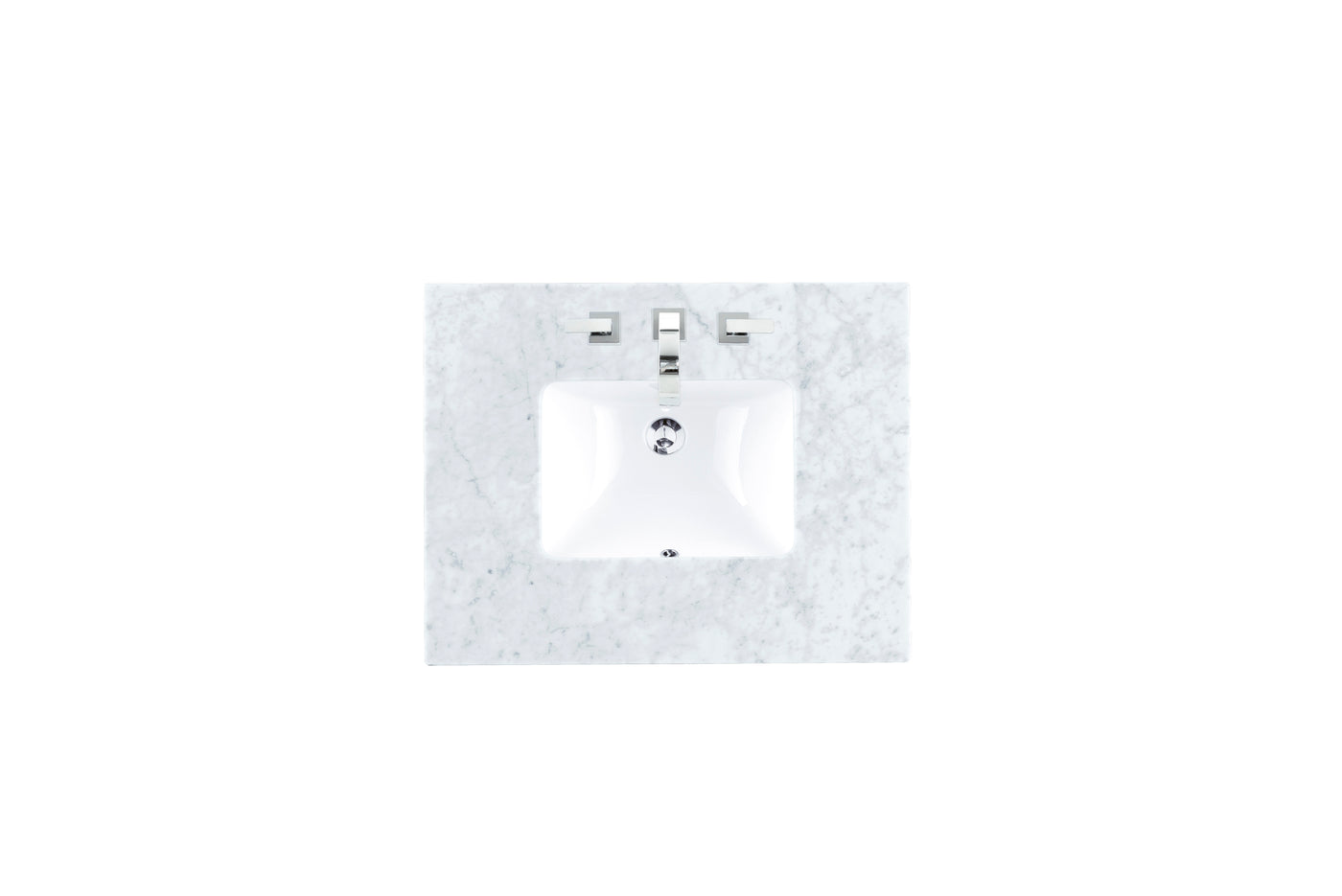 James Martin 30" Single Vanity Top with Carrara White countertop