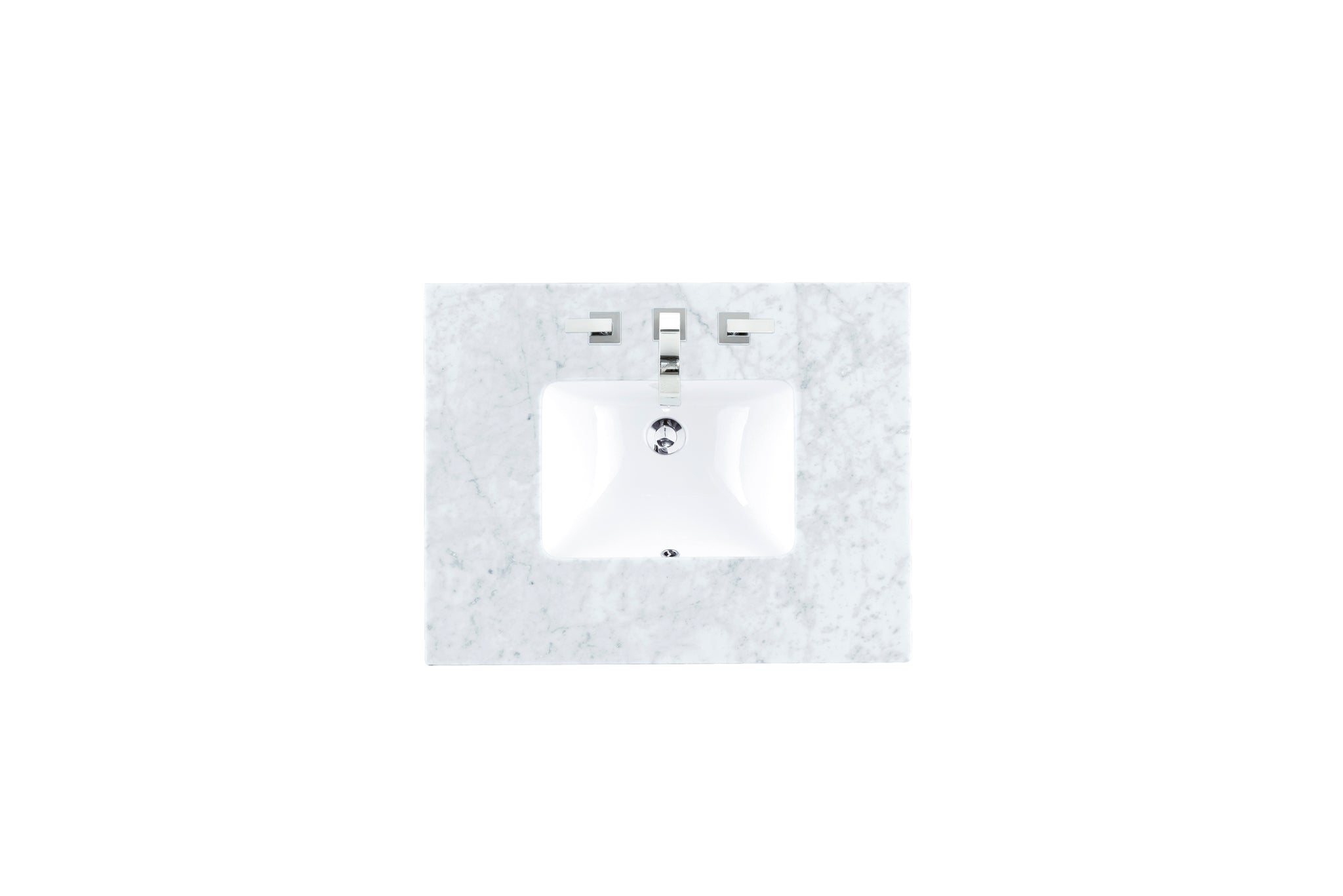 James Martin 30" Single Vanity Top with Carrara White countertop