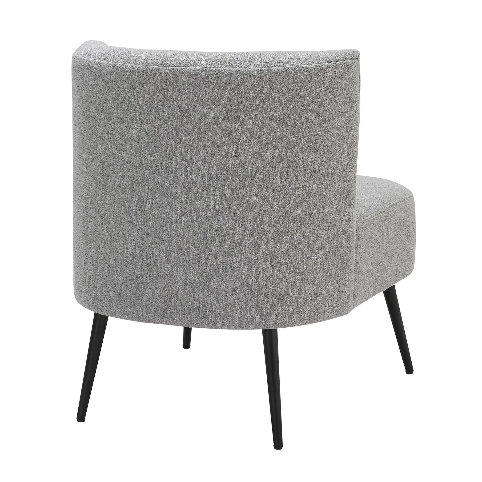Fran - Contemporary Slipper Chair - Black / Light Gray by HouseOfZazla