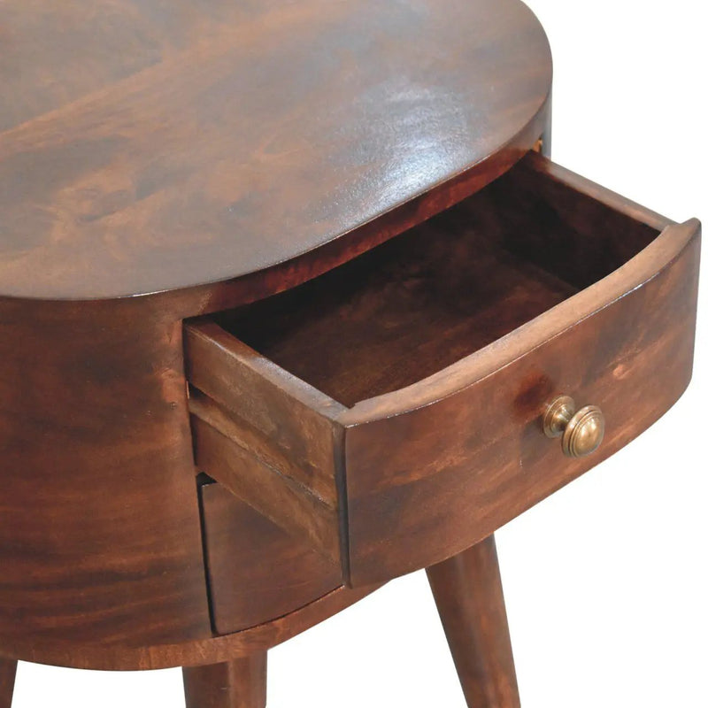 Rounded Bedside Table by HouseOfZazla
