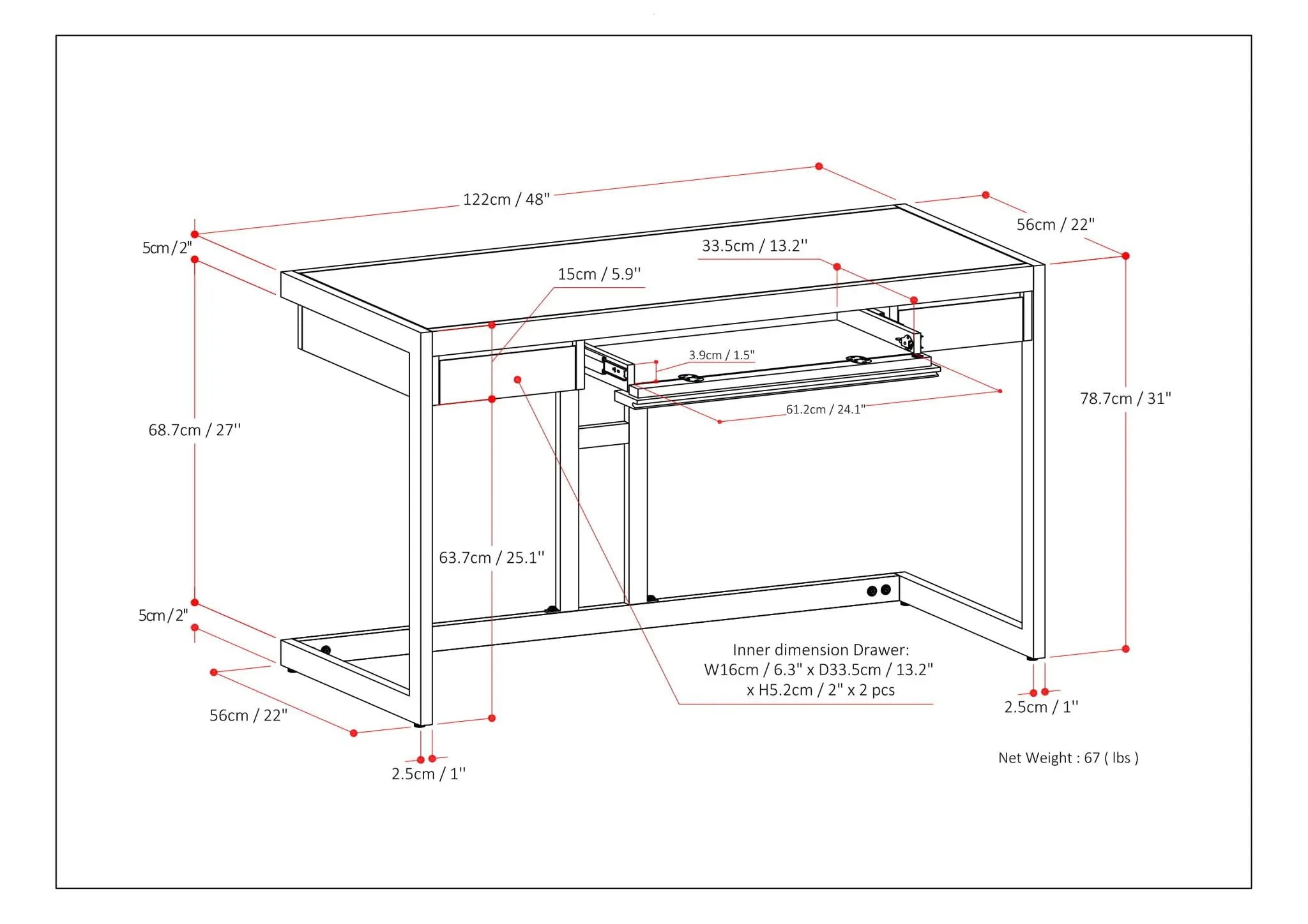 Erina - Handcrafted Desk by Unique Piece Furniture