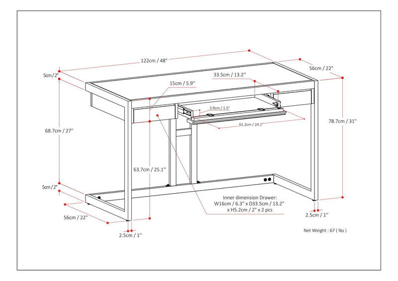 Erina - Handcrafted Desk by Unique Piece Furniture