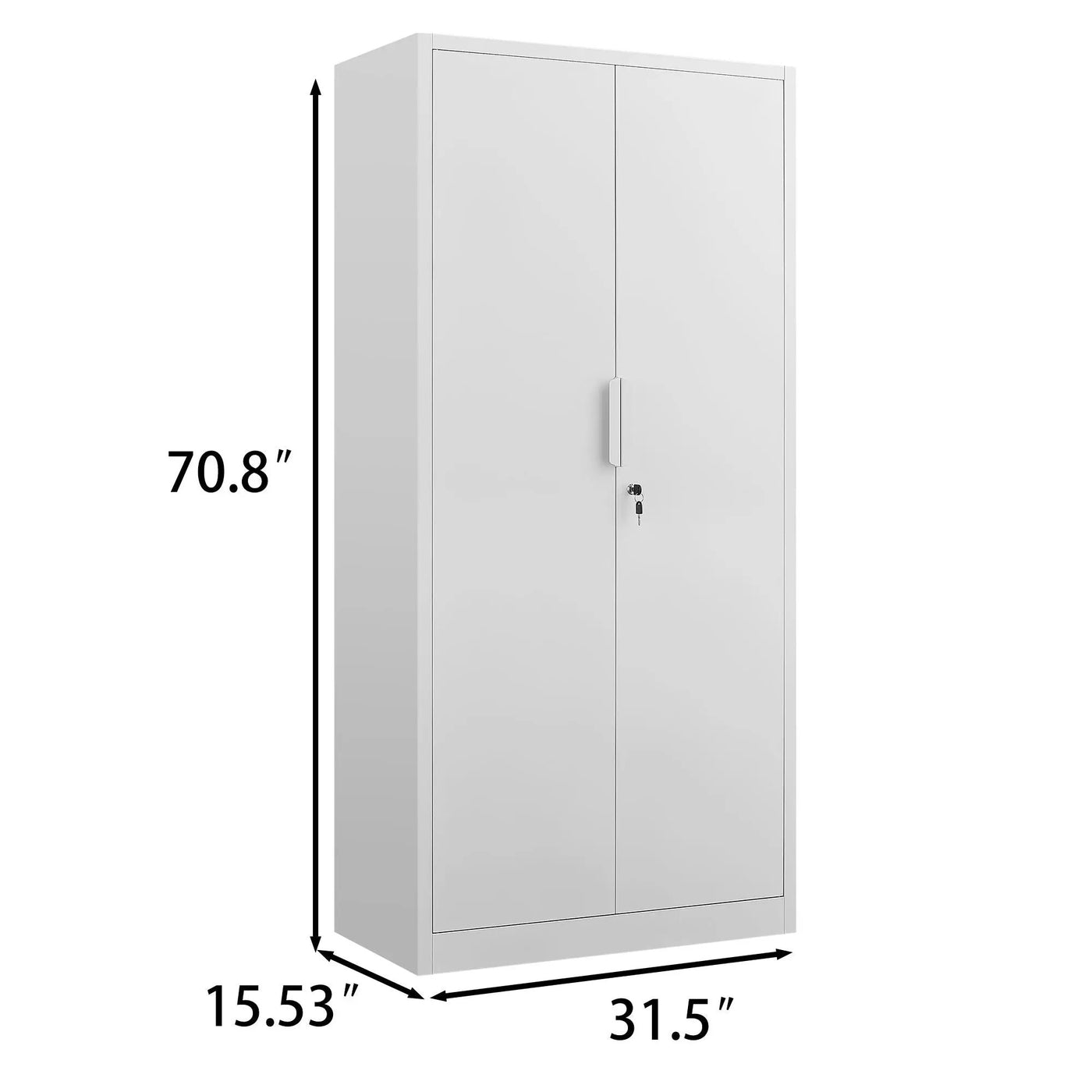 2 Door File Cabinet With Lock, 4 Adjustable Shelves, Heavy-Duty by Unique Piece Furniture