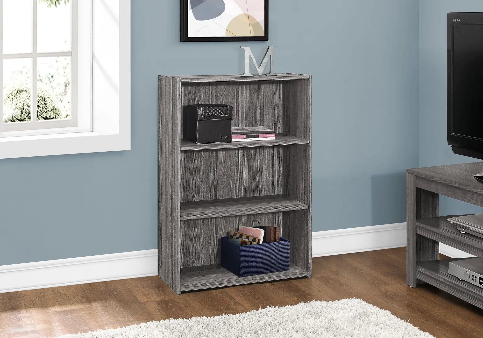 Bookshelf, Bookcase, 4 Tier, For Office, Transitional by Unique Piece Furniture