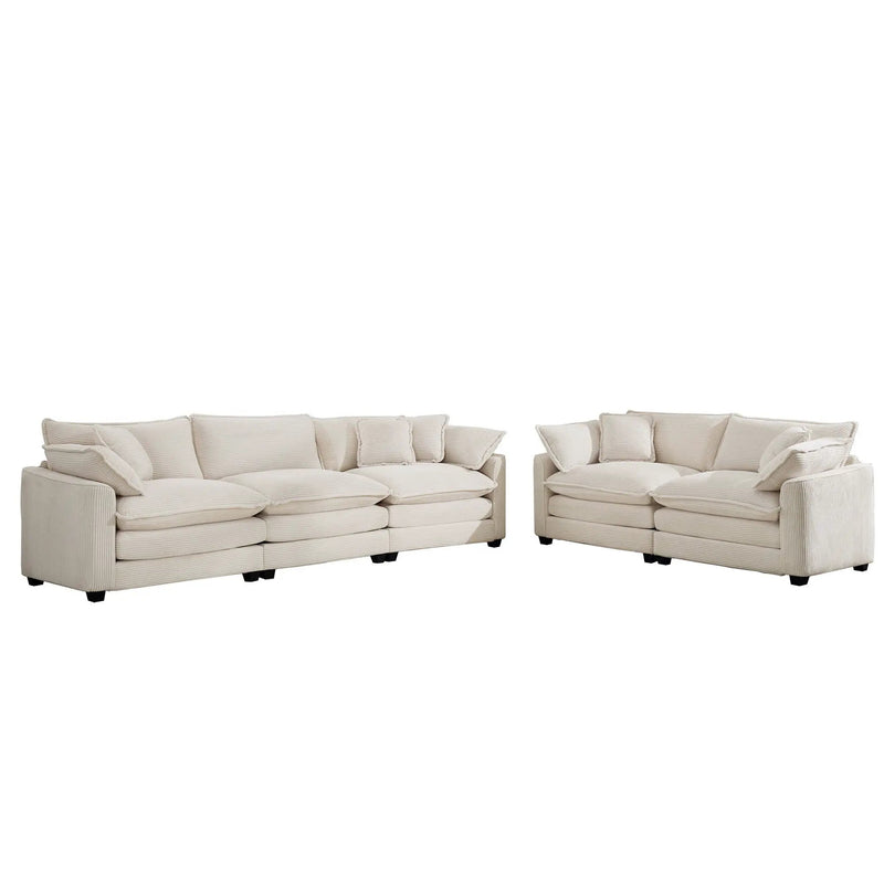 Elegant Oversized Sectional Sofa Set With Deep Seats And Flexible Layout by Unique Piece Furniture