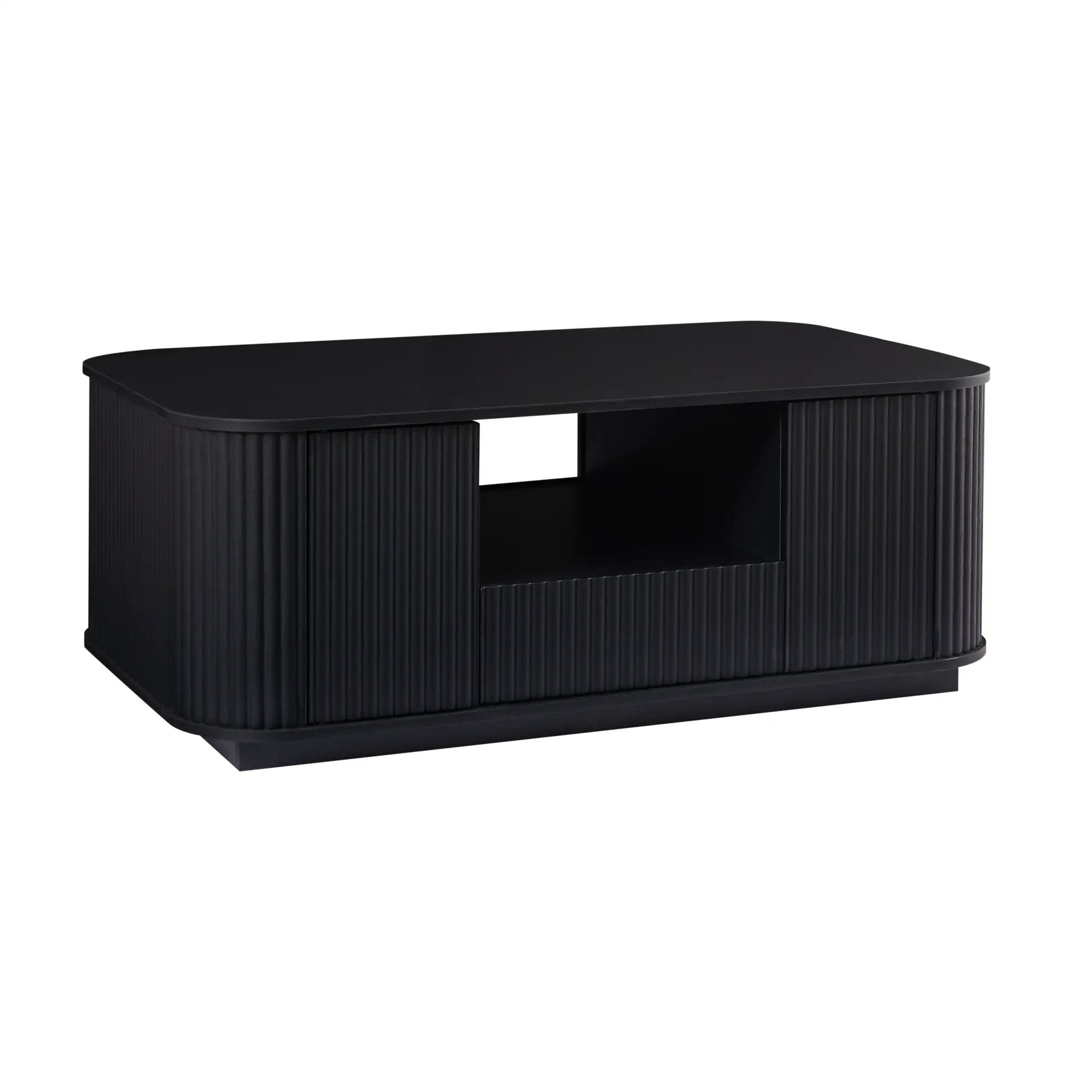 Modern Luxury Oval Coffee Table with Drawers and Storage Compartment by HouseOfZazla