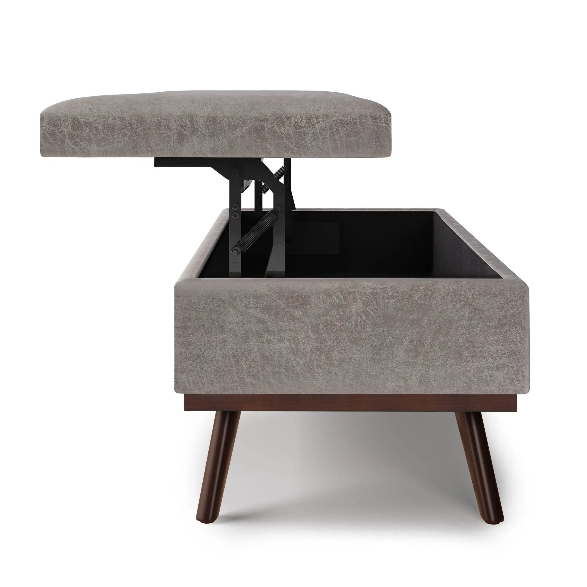 Owen - Lift Top Large Coffee Table Storage Ottoman, Mid Century Style by Unique Piece Furniture