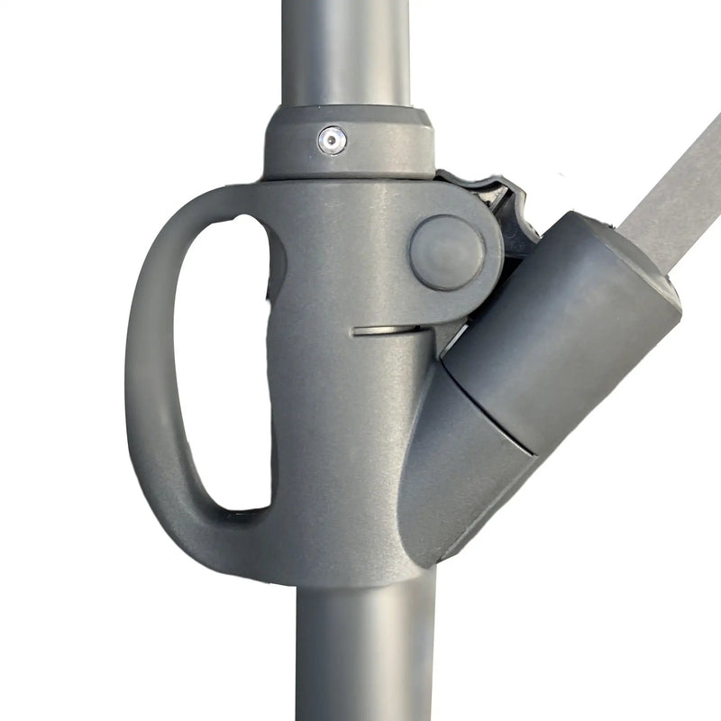 10 Ft Offset Cantilever Patio Umbrella With Crank And Tilt Adjustment For Pool, Deck, And Garden - Gray by Unique Piece Furniture