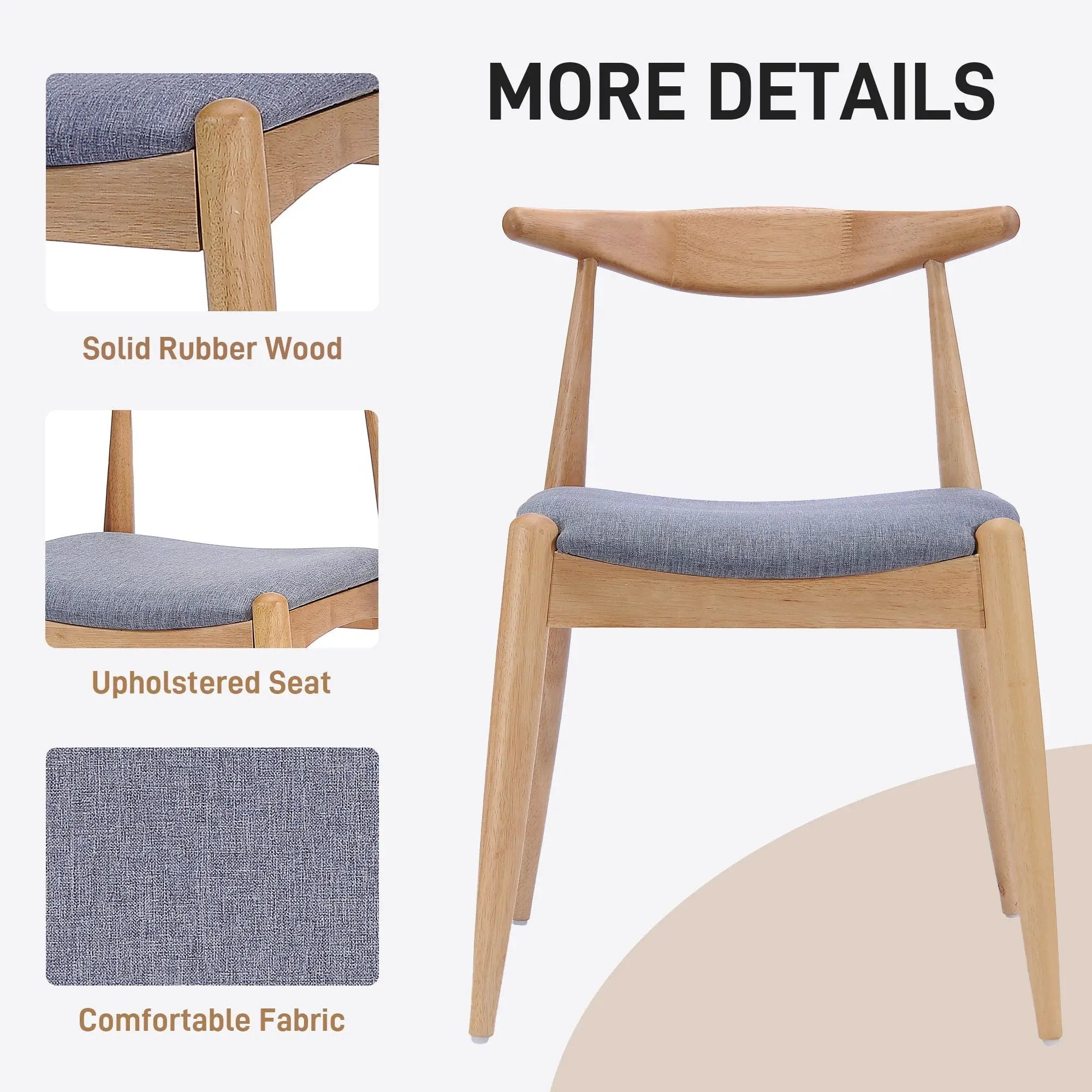 5 Piece Dining Set With Upholstered Chairs
