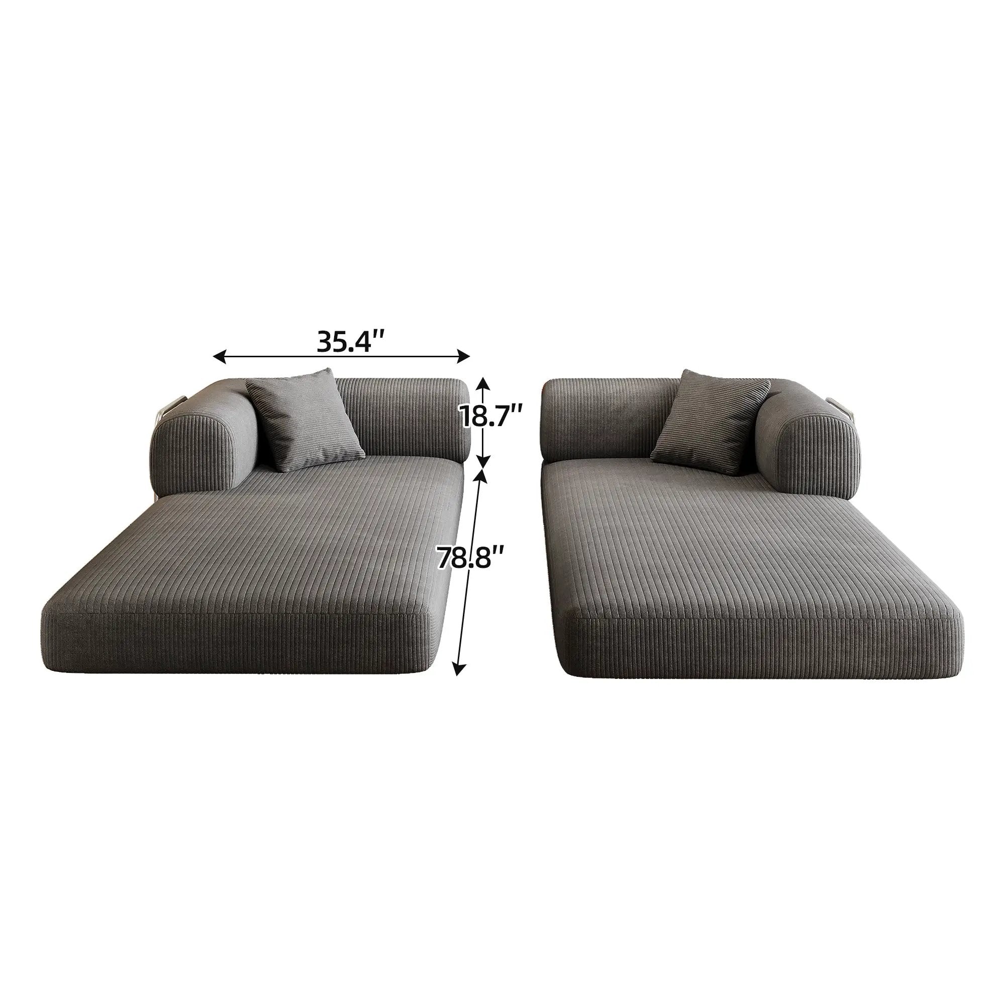 78.8" Compression Sofa Bed with Pillow Back Support by HouseOfZazla