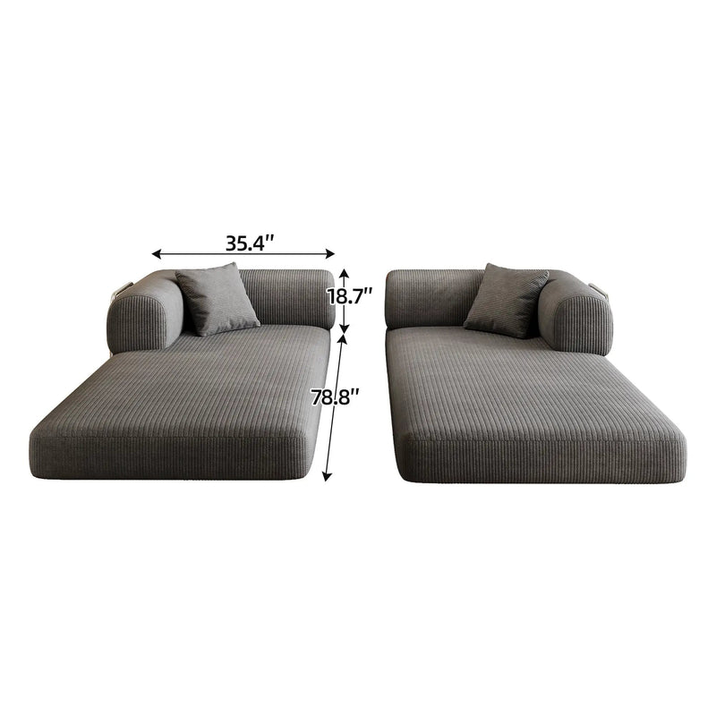 78.8" Compression Sofa Bed with Pillow Back Support by HouseOfZazla