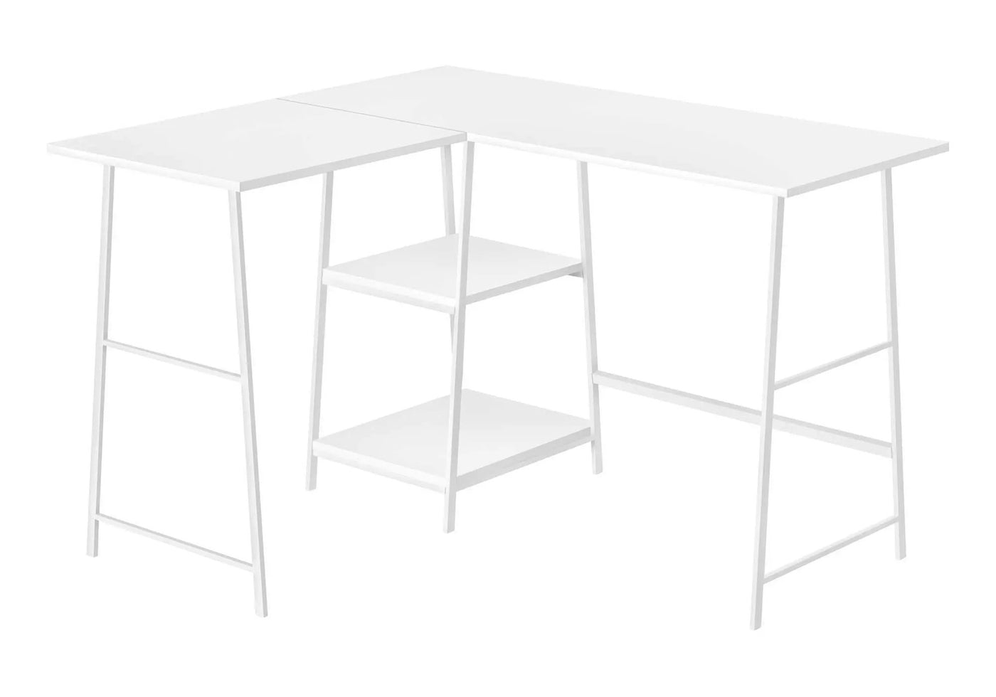 Computer Desk, Home Office, Corner, Storage Shelves, L Shape, Work, Laptop, Contemporary, Modern - Base by Unique Piece Furniture