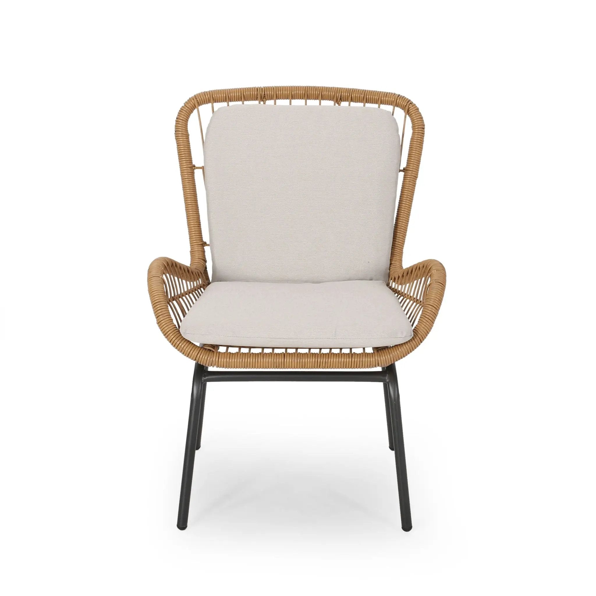 Outdoor Wicker Club Chair With Cushions (Set of 2) by HouseOfZazla