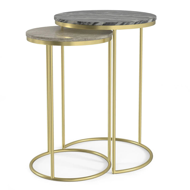 Ashley - 2 Piece Nesting Table - Gold by Unique Piece Furniture