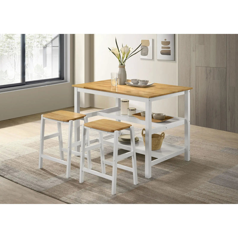 Cowichan - Backless Counter Stool (Set of 2) - White by HouseOfZazla