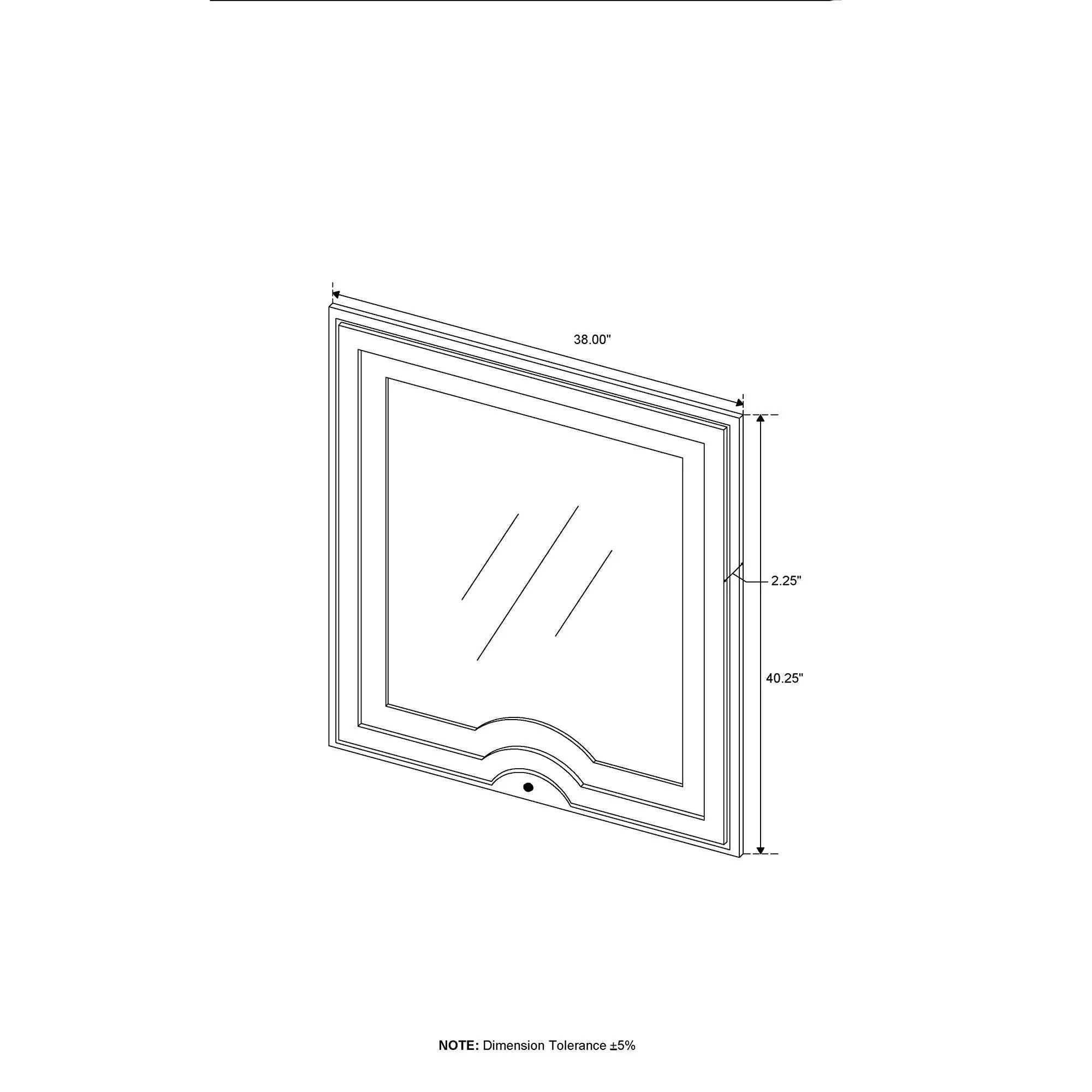 Isaiah - Mirror With Upholstered Frame And LED Lighting by Unique Piece Furniture