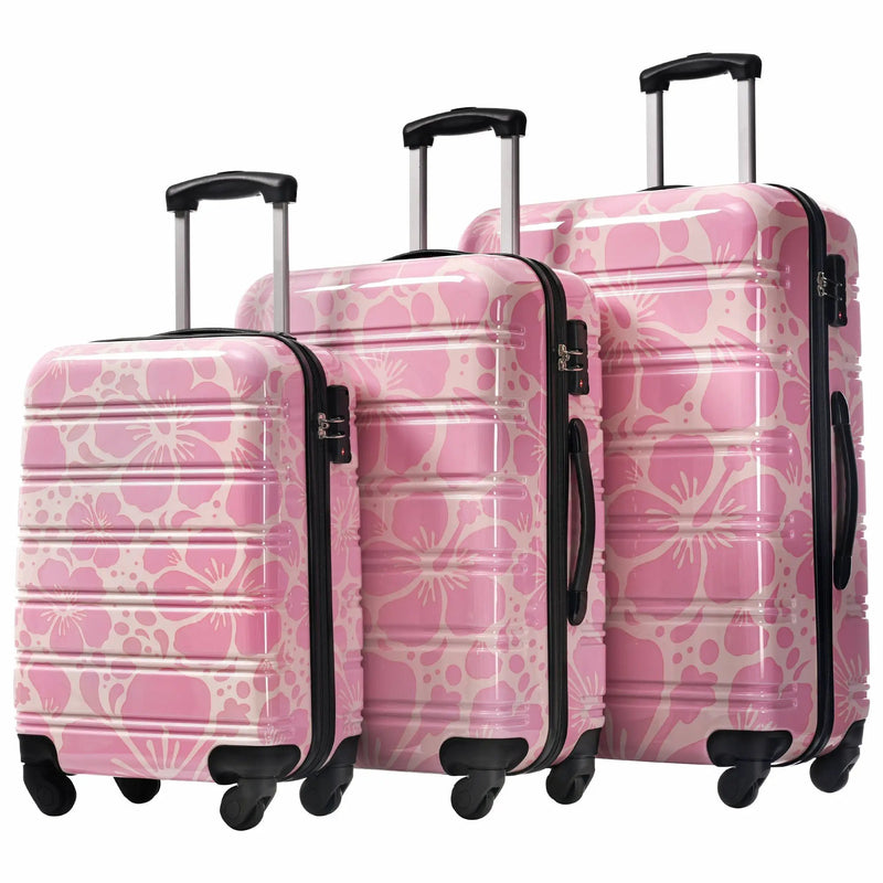Hardshell Luggage Set 3-Piece Spinner Suitcases with TSA Lock by HouseOfZazla