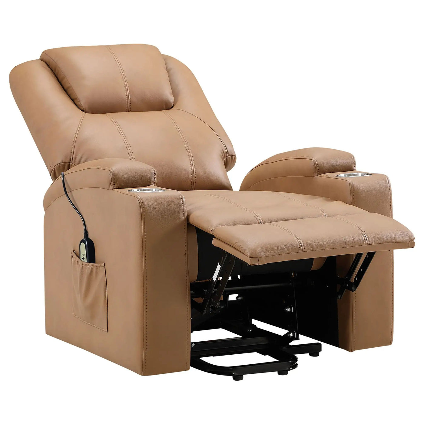 Macklin - Power Lift Massage Recliner With Heat And Dual Cupholders by Unique Piece Furniture