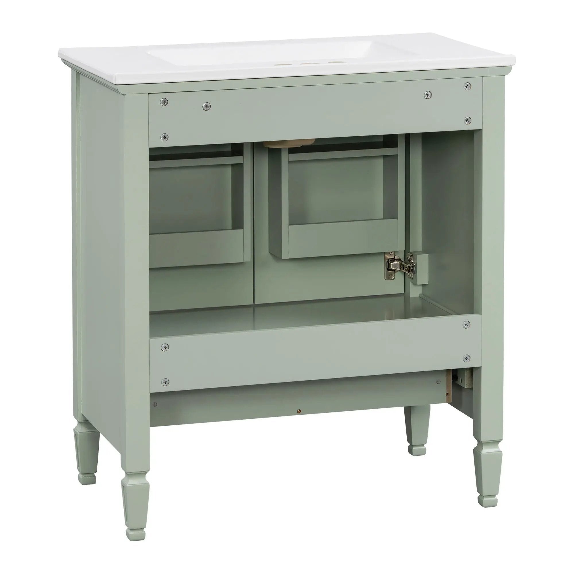 Freestanding Vanity With 1 Drawer & 2 Soft Close Doors With Door Mounted Storage by HouseOfZazla