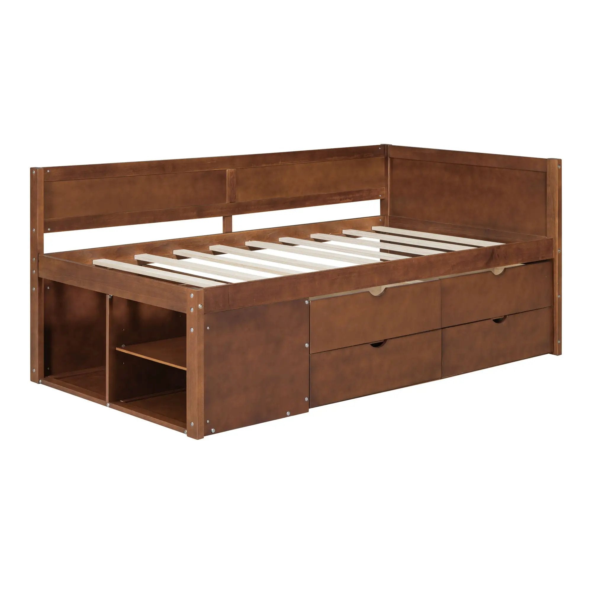 Daybed With Drawers And Shelves by HouseOfZazla