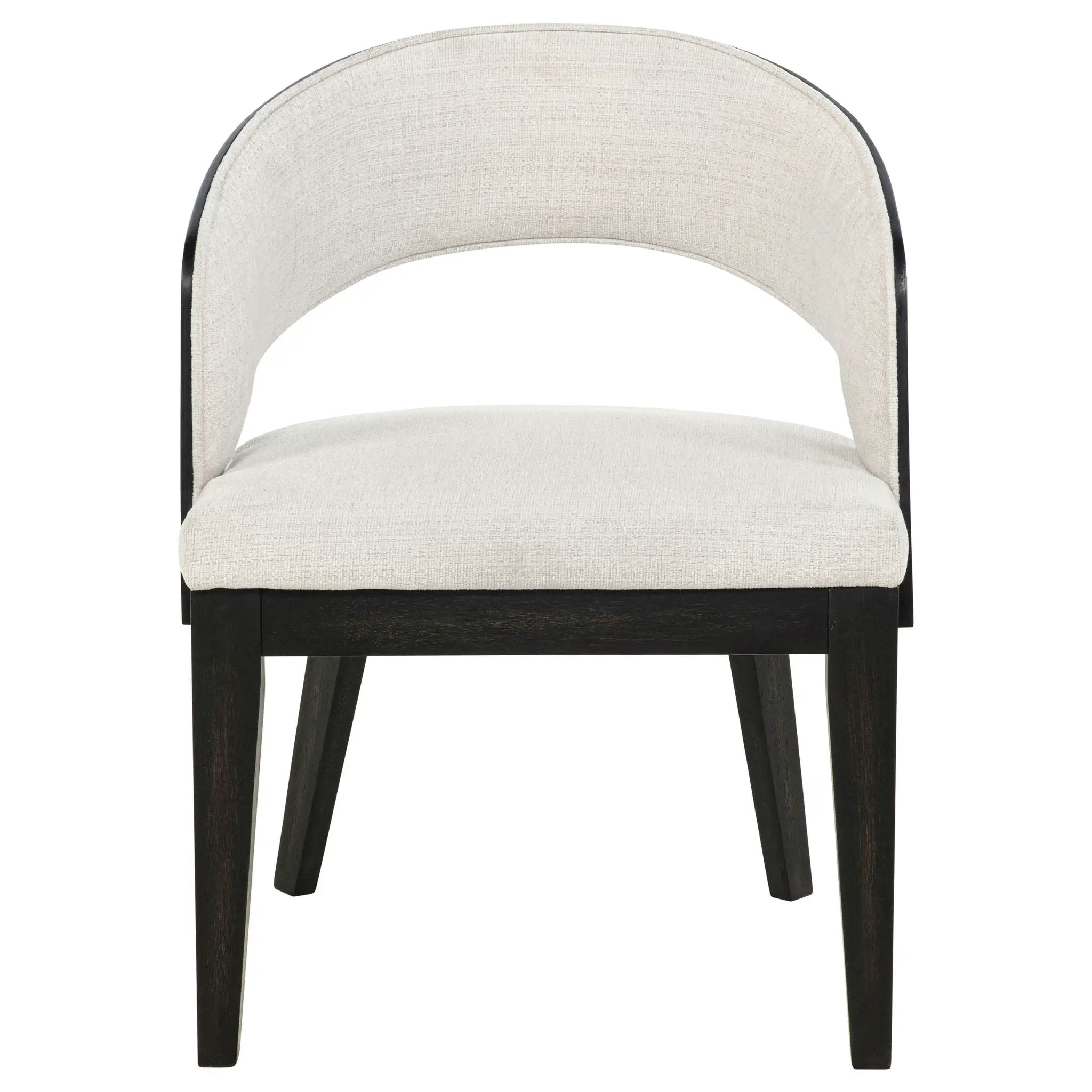 Leandro Upholstered Dining Arm Chair Cream (Set of 2) by Unique Piece Furniture