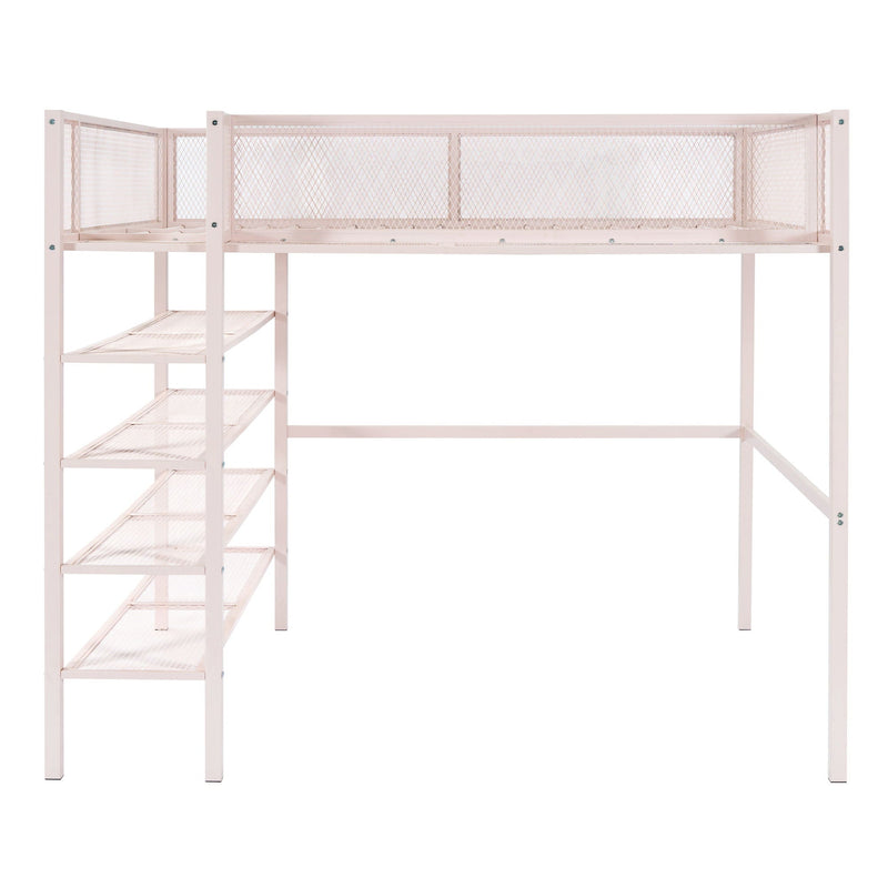 Loft Bed With 4 Tier Shelves And Storage by HouseOfZazla