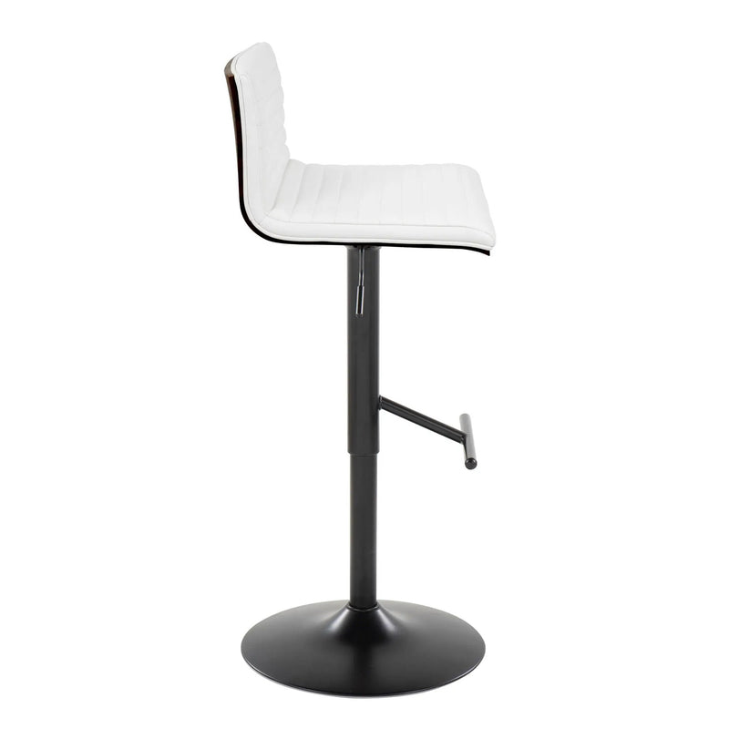 Mason - Contemporary Adjustable Barstool With Swivel With Straight T Footrest (Set of 2) by Unique Piece Furniture