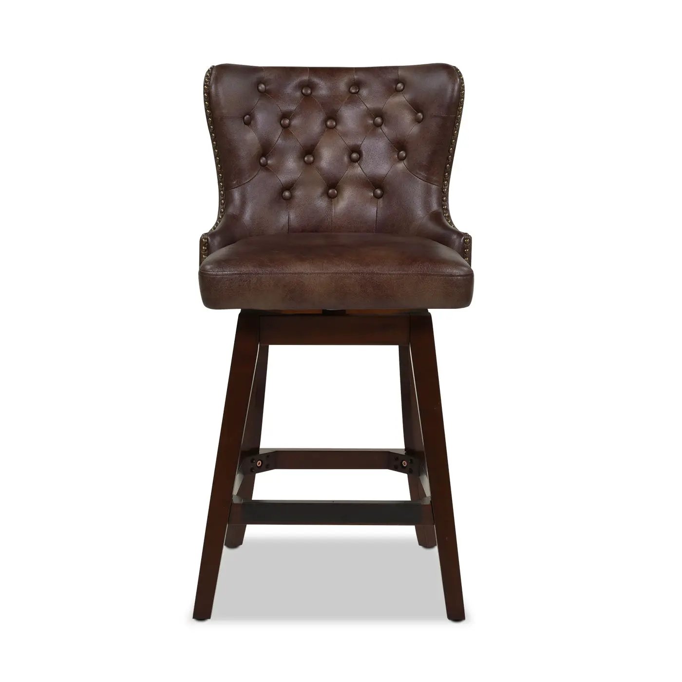 Holmes - Tufted High Back 360 Swivel Counter Height Barstool by HouseOfZazla