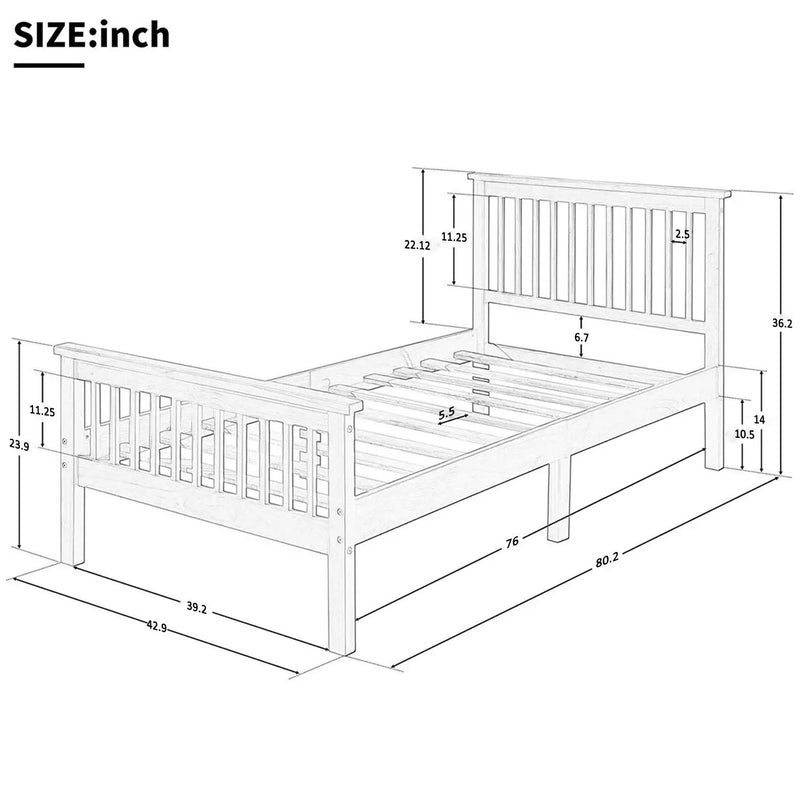 Platform Bed With Headboard And Footboard by HouseOfZazla