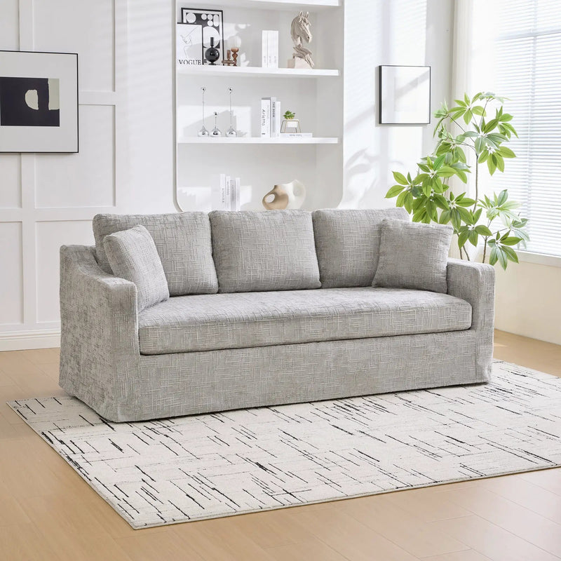 83.86" Wide Modern Casual Sofa by HouseOfZazla