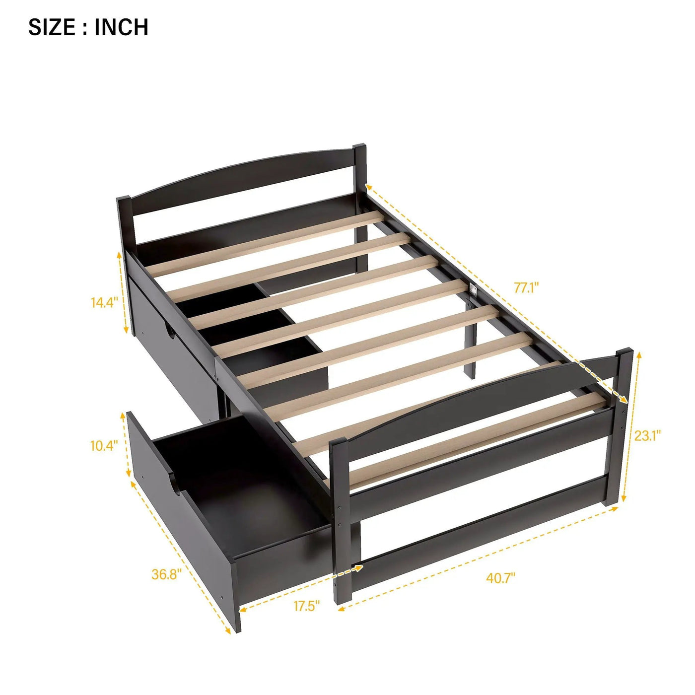 Platform Bed With 2 Drawers by Unique Piece Furniture