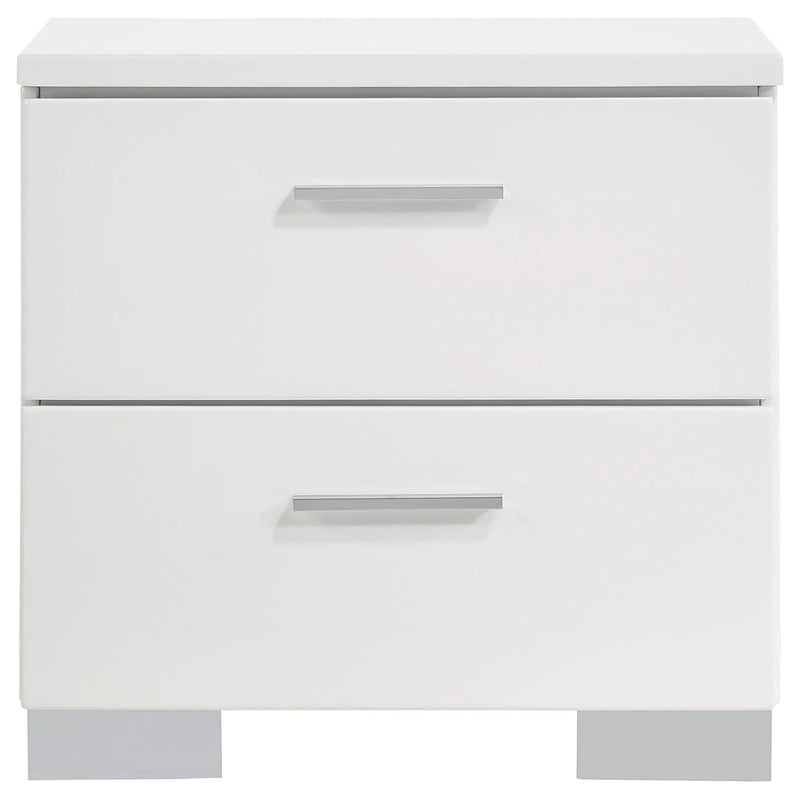 Dulcey - 2 Drawer Nightstand - Gloss White