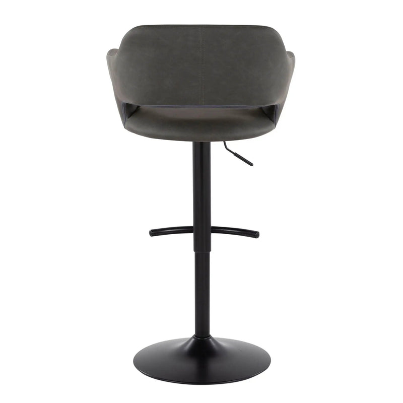 Margarite - Contemporary Adjustable Barstool With Swivel With Rounded T Footrest (Set of 2) by Unique Piece Furniture