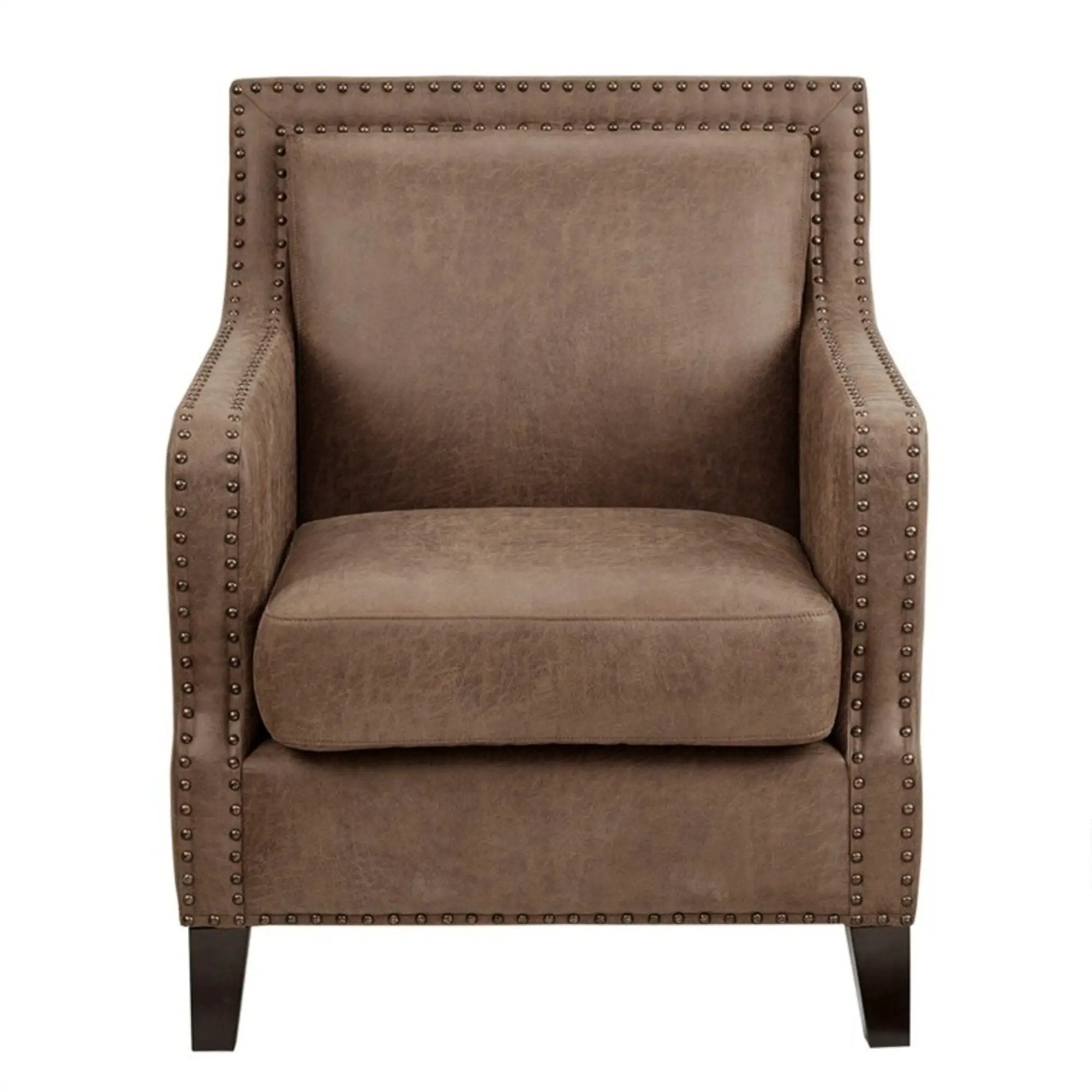 Shasta - Accent Chair With And Nail Buttons - Brown by HouseOfZazla