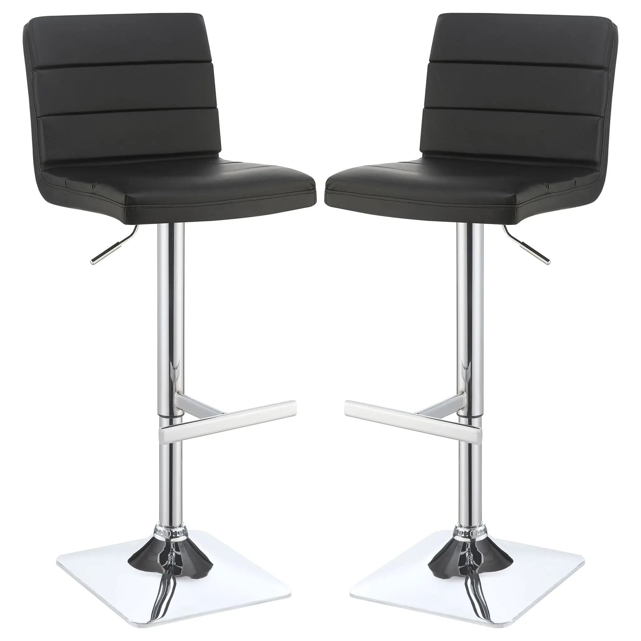 Adjustable Tufted Bar Stool (Set of 2) - Black by HouseOfZazla