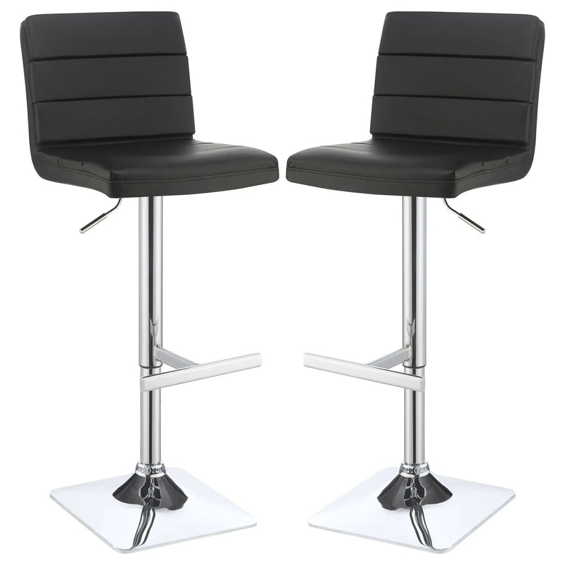 Adjustable Tufted Bar Stool (Set of 2) - Black by HouseOfZazla