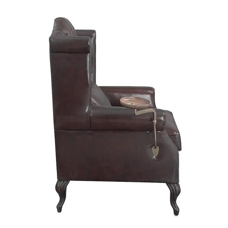 Pino - Accent Chair - Vintage Brown Top Grain Leather by Unique Piece Furniture