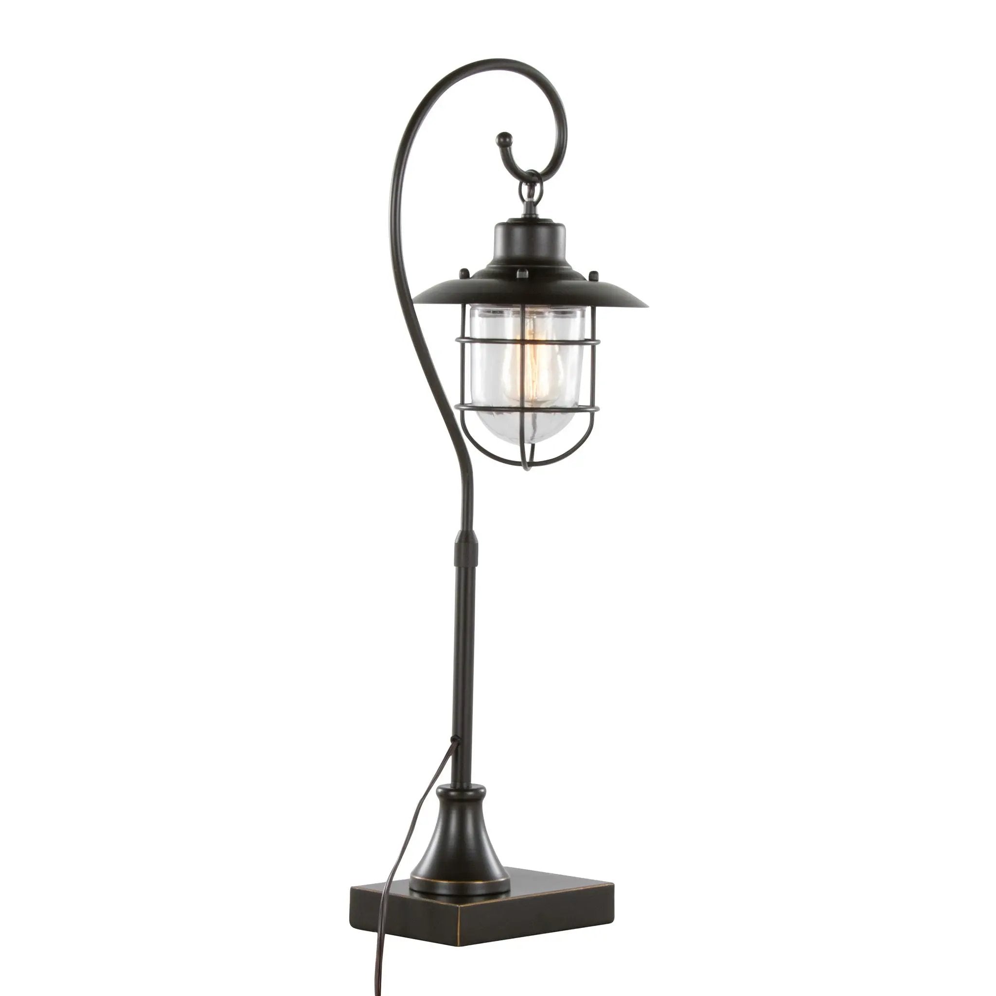 Landen - Contemporary Task Lamp (Set of 2) - Oil Rubbed Bronze / Clear by HouseOfZazla