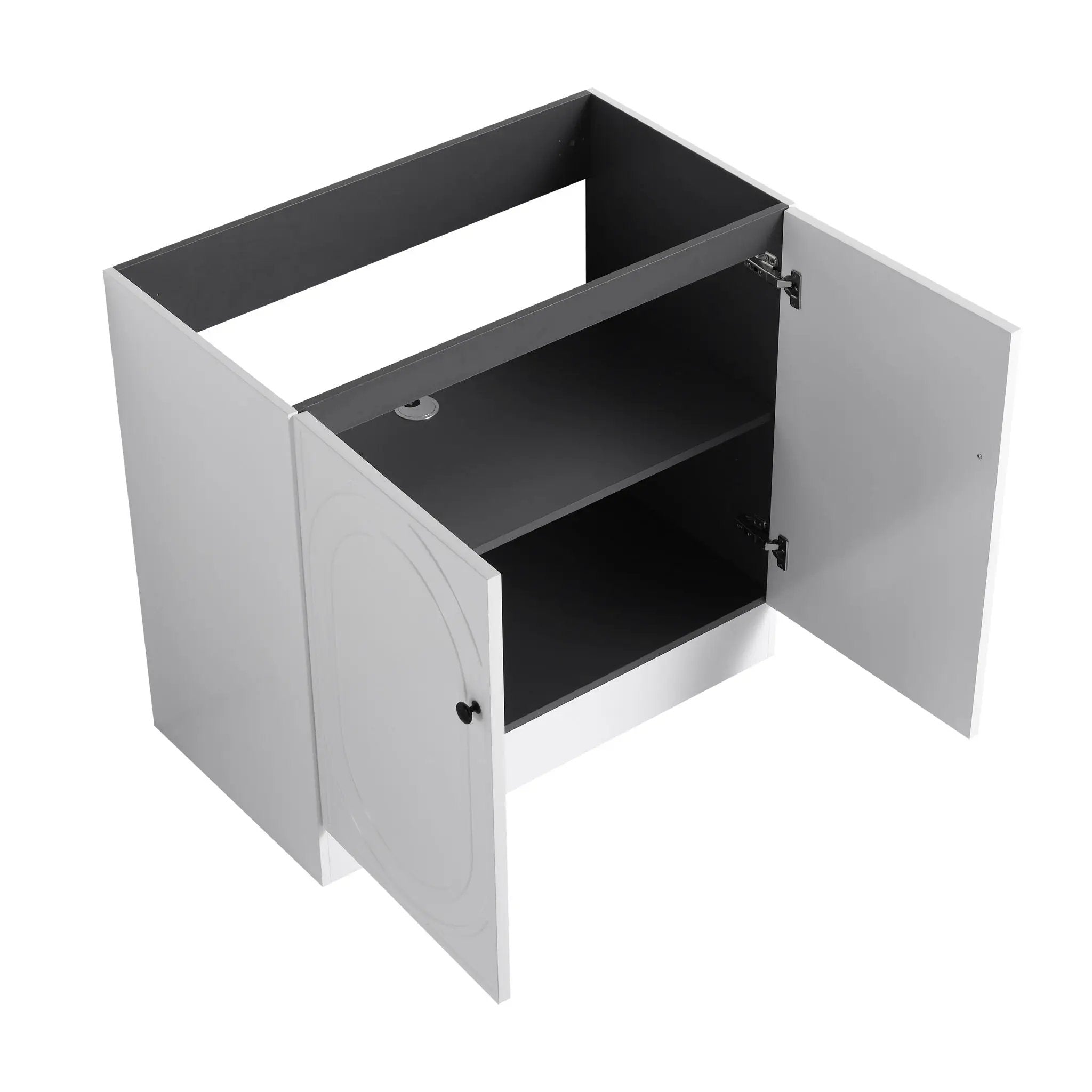 Modern Freestanding Bathroom Vanity With Soft Close Cabinet Doors by HouseOfZazla