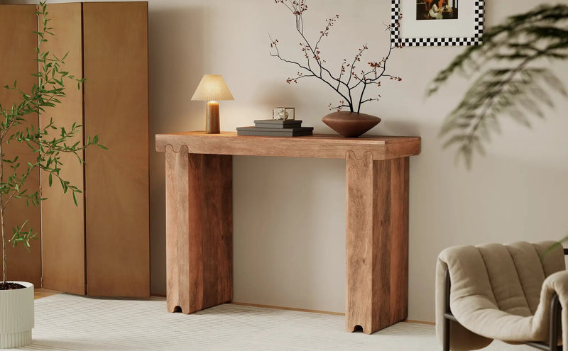 TREXM Console Table in Honey Finish by HouseOfZazla