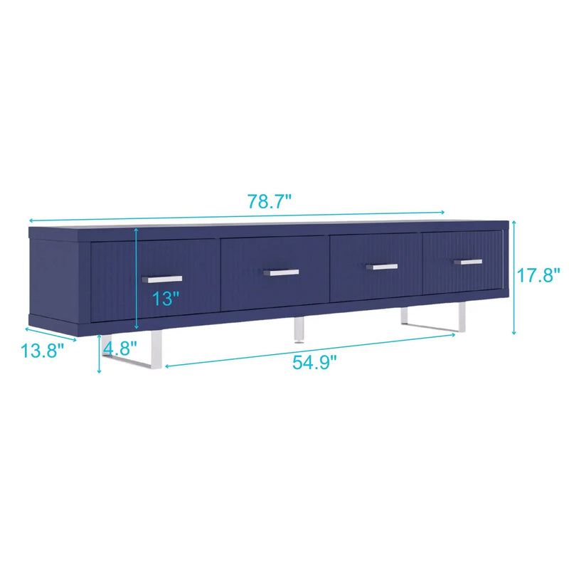 TV Stand With Slatted Drawers by Unique Piece Furniture