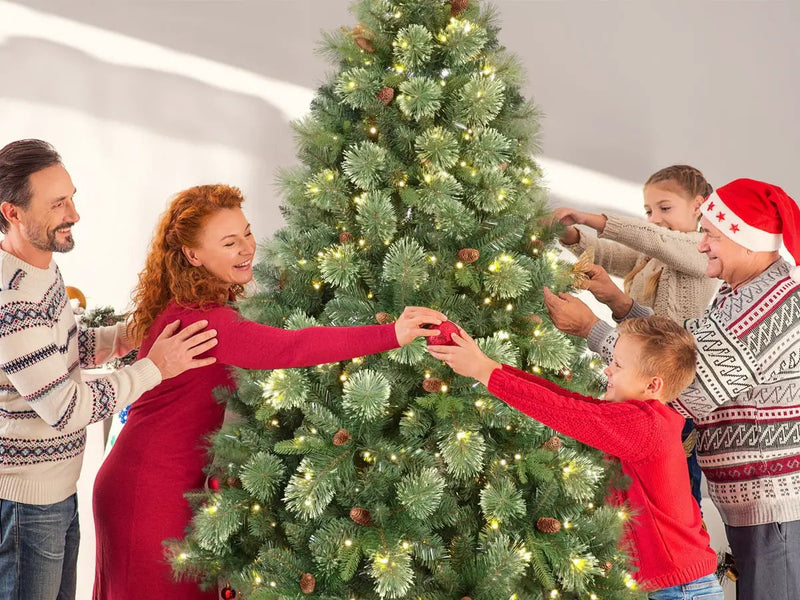 6Ft Pre-Lit Artificial Christmas Tree by HouseOfZazla