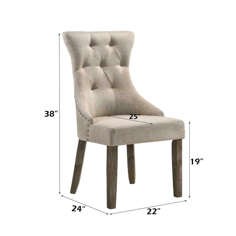 Gabrian - Two Tone Reclaimed Side Chair (Set of 2) - Beige / Gray by Unique Piece Furniture