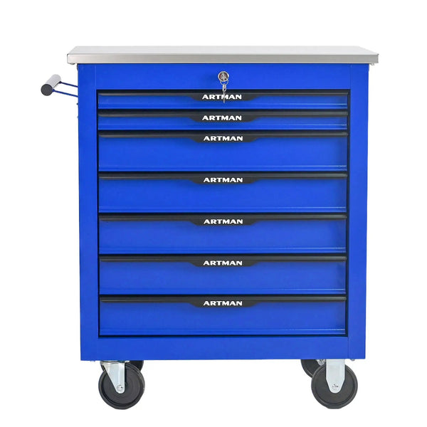 7 Drawers Multifunctional Tool Cart with Wheels