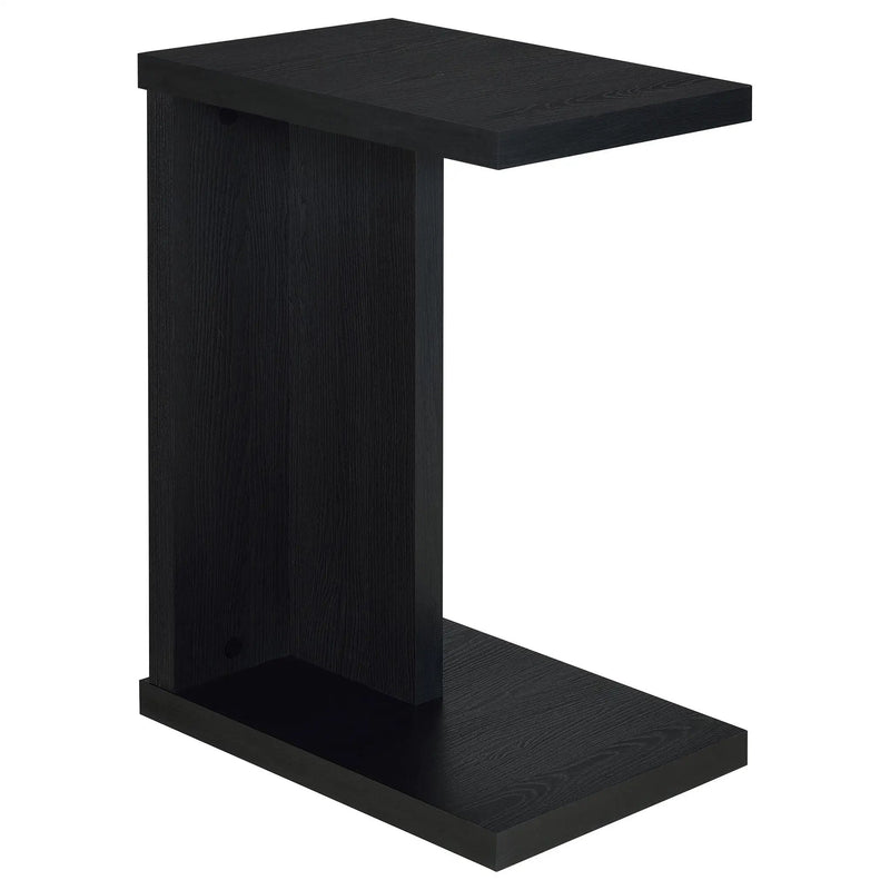 Clower Engineered Wood C-Shaped Sofa Side Table Black by Unique Piece Furniture