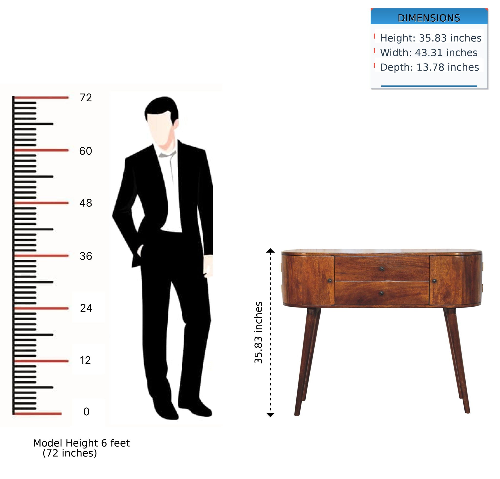 Grove Console Table - Brown by HouseOfZazla
