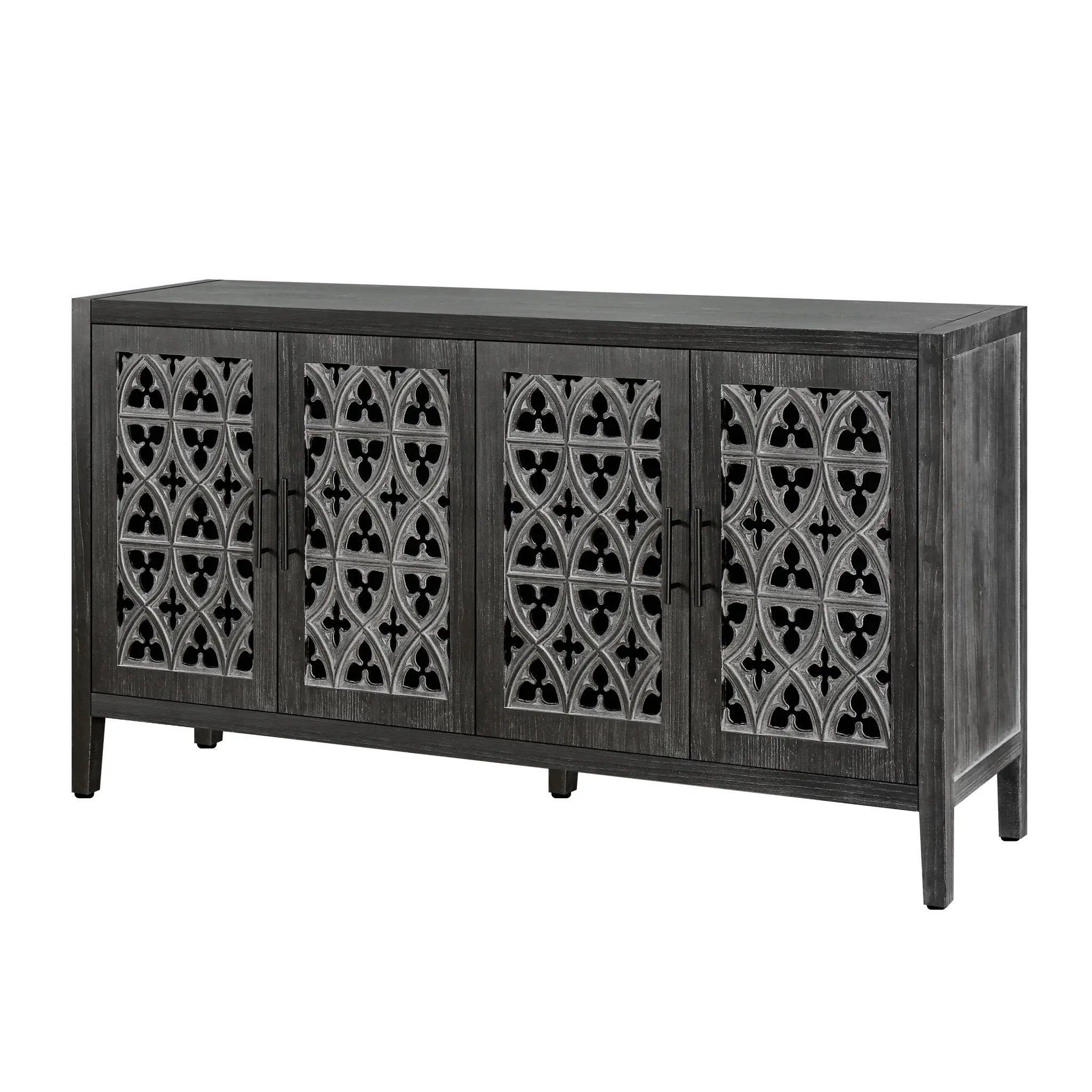 Hollow Four Door Antique Cabinet, American Country Style by HouseOfZazla