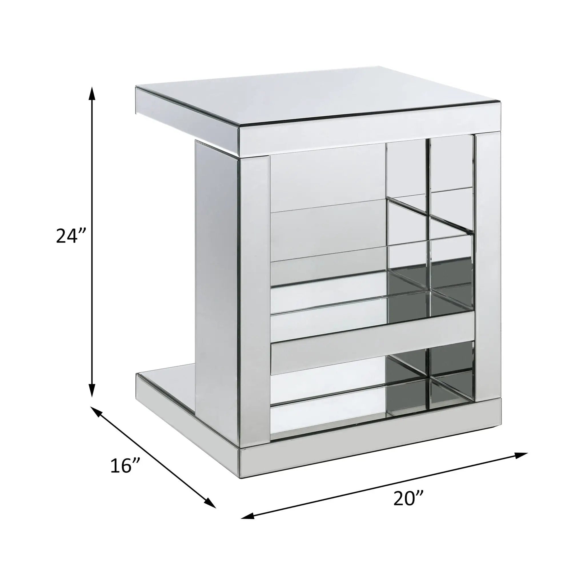 Dominic - 24" Accent Table - Mirrored by Unique Piece Furniture